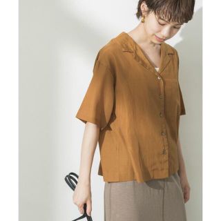 アーバンリサーチ(URBAN RESEARCH)のキュプラコットンオープンカラーシャツ　　⭐️  アーバンリサーチ (シャツ/ブラウス(半袖/袖なし))