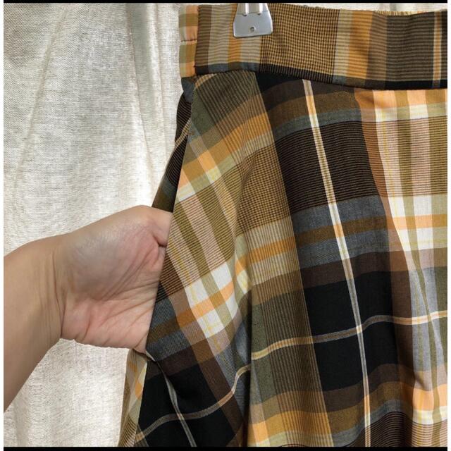 Techichi(テチチ)のa様　テチチ　イエロー　チェック　フレアスカート レディースのスカート(ロングスカート)の商品写真