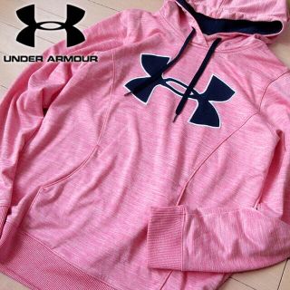 アンダーアーマー(UNDER ARMOUR)のハーミ様　美品 L アンダーアーマー レディース パーカー ピンク(パーカー)