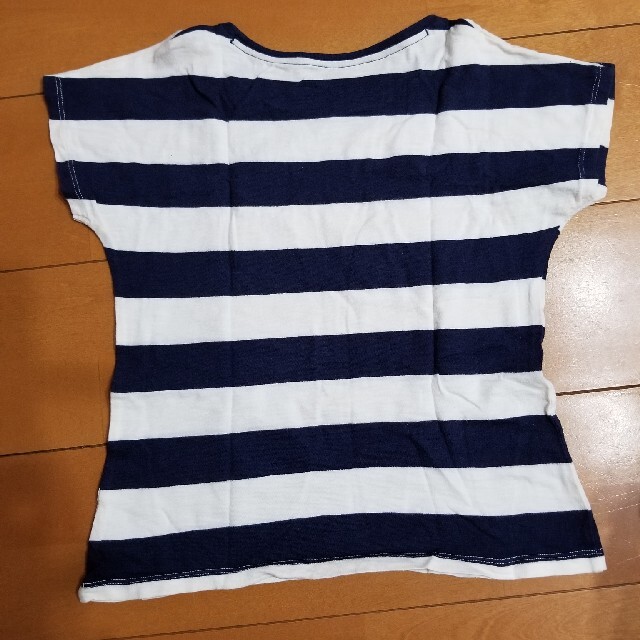 西松屋(ニシマツヤ)の半袖 Tシャツ ボーダー 女の子 130 キッズ/ベビー/マタニティのキッズ服女の子用(90cm~)(Tシャツ/カットソー)の商品写真