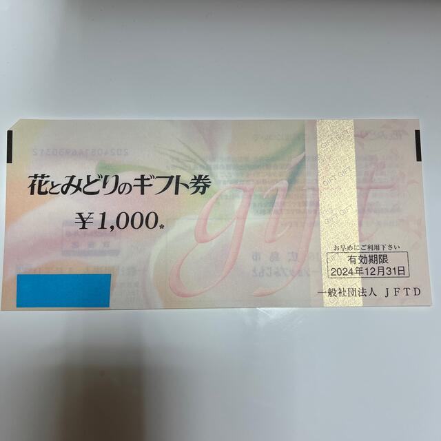 花とみどりのギフト券 ￥5000分