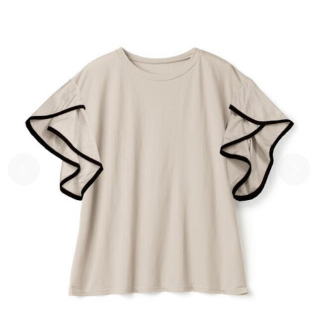 GRL(グレイル)のGRL バイカラーフリル袖パイピングTシャツ レディースのトップス(カットソー(半袖/袖なし))の商品写真