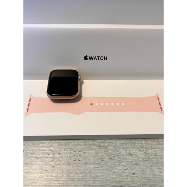 Apple Watch 4 44mm ゴールドアルミ ピンクスポーツバンド