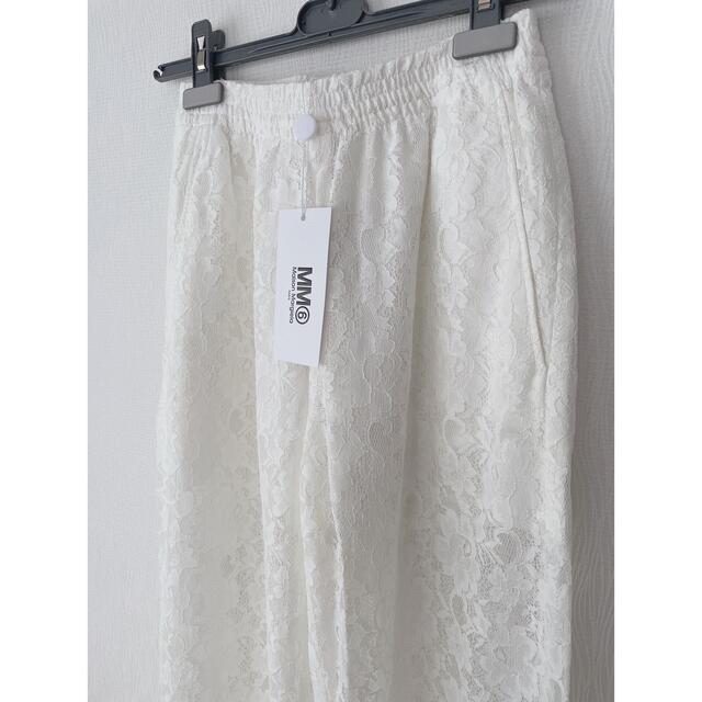 MM6 MaisonMargiela ホワイト ワイドパンツ レース
