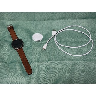 ファーウェイ(HUAWEI)のHUAWEI Watch GT サドルブラウンレザーシリコン(腕時計(デジタル))