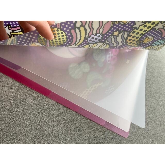 SNOOPY(スヌーピー)のスヌーピー　クリアファイル　ポケット　紫 エンタメ/ホビーのアニメグッズ(クリアファイル)の商品写真