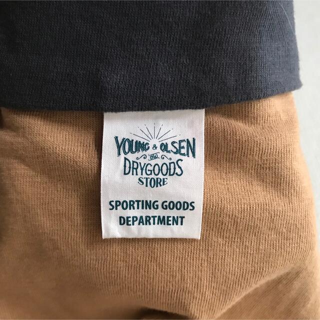 YOUNG & OLSEN/ RV HOOP TEE (チャコール/キャメル) 1