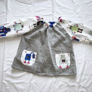 110サイズ＊長袖スモック【ハンドメイド】(その他)