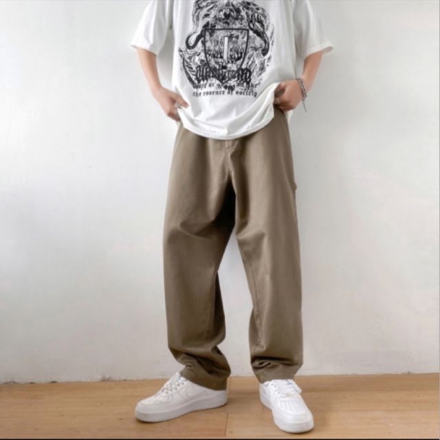 ワイドパンツ ボトムス コーデュロイ ストレートパンツ メンズ レディース  L メンズのパンツ(ペインターパンツ)の商品写真