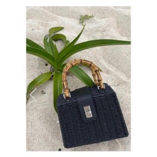 ミラーナイン(mirror9)のMIRROR9 Bamboo handle bag(かごバッグ/ストローバッグ)