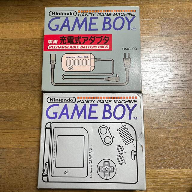 Nintendo 初代ゲームボーイ 本体【ジャンク】&専用充電式アダプタ