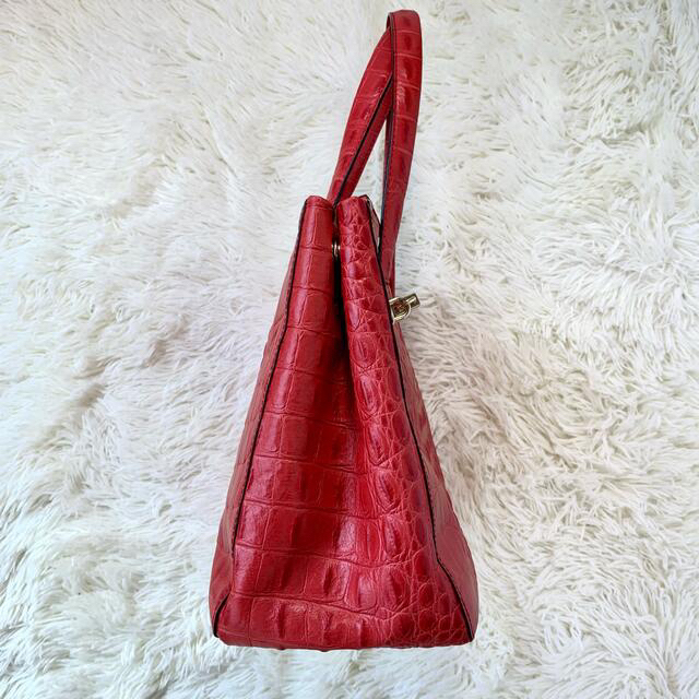 極美品✨FURLA フルラ クロコ型押し 2wayハンドバッグ ショルダー