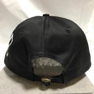 黒 USA製 SS18 cap シュプリーム サイドアーチロゴ6パネルキャップ