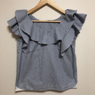 チェスティ(Chesty)のストライプ トップス ブラウス　プルオーバー(シャツ/ブラウス(半袖/袖なし))