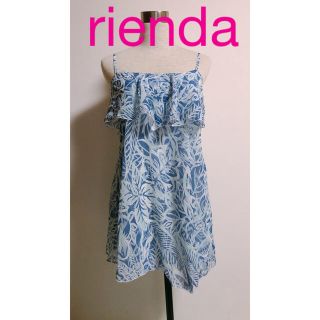 リエンダ(rienda)のrienda/背中開きフリルワンピースSサイズ(ミニワンピース)