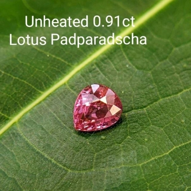 非加熱 0.91ct The Lotus パパラチアサファイア レディースのアクセサリー(リング(指輪))の商品写真