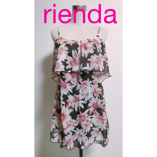 rienda(リエンダ)のrienda/背中開き花柄ワンピースSサイズ レディースのワンピース(ミニワンピース)の商品写真