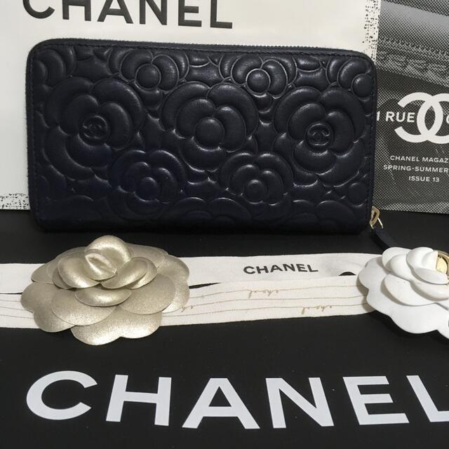 CHANELシャネル長財布　カメリア正規品