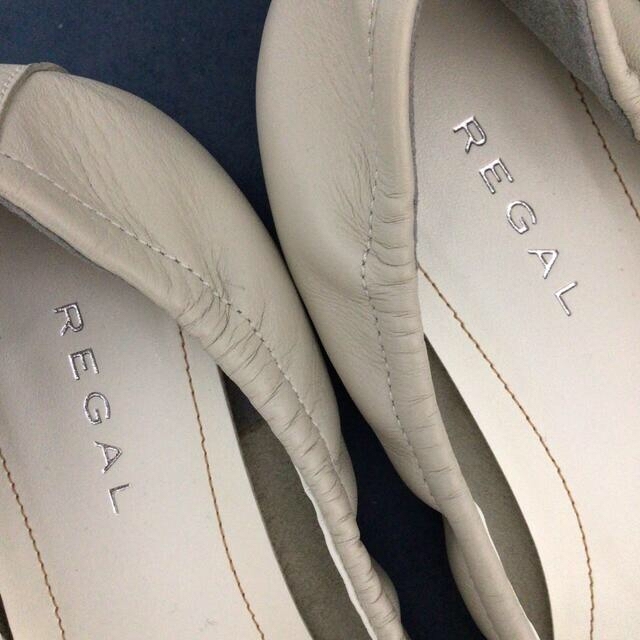 REGAL(リーガル)の美品春靴🍀REGAL リーガル パンプス 上質本革 編み込みフラットシューズ レディースの靴/シューズ(バレエシューズ)の商品写真