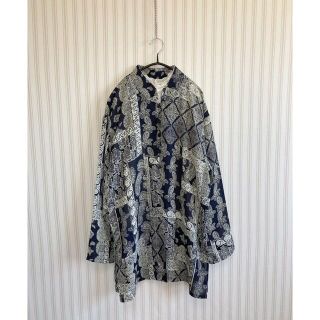 グリモワール(Grimoire)の古着　ヴィンテージ   レトロ　総柄シャツ　used ビンテージ(シャツ/ブラウス(長袖/七分))