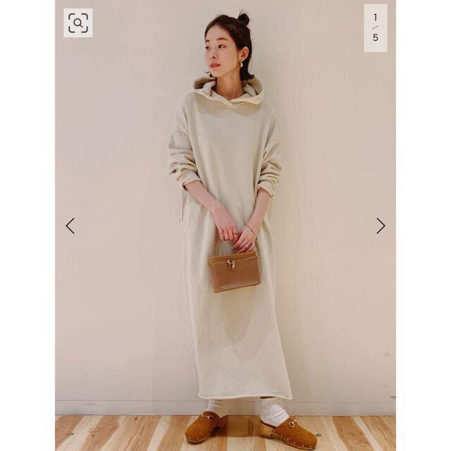 Plage(プラージュ)の2022SS plage biowash hoodie ワンピース 美品 レディースのワンピース(ロングワンピース/マキシワンピース)の商品写真