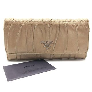 プラダ(PRADA)のプラダ PRADA 長財布 二つ折り ナッパ ゴーフル 13-22040712(財布)