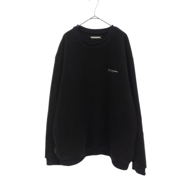 NEIGHBORHOOD ネイバーフッド 21AW TEC FLEECE CREWNECK SWEATSHIRT 212OKNH-CSM01 テックフリースクルーネック長袖トレーナー ブラック