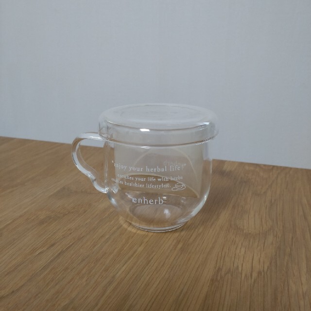【enherb】オリジナルハーブティーカップ／ロゴ柄270ml インテリア/住まい/日用品のキッチン/食器(グラス/カップ)の商品写真