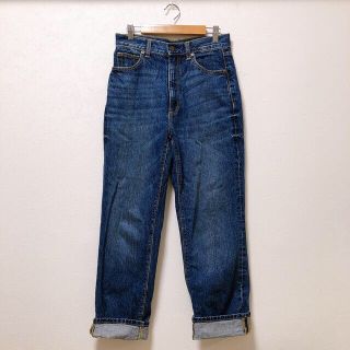 ジーユー(GU)の【美品】GU/ハイウエストストレートジーンズ/68BLUE(デニム/ジーンズ)