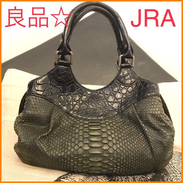 良品☆ リアル クロコダイル パイソン ハンドバッグ-
