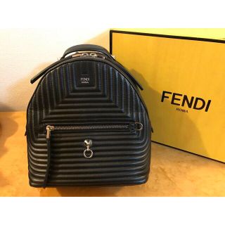 フェンディ(FENDI)の本物保証　フェンディ　リュック　ブラック(リュック/バックパック)