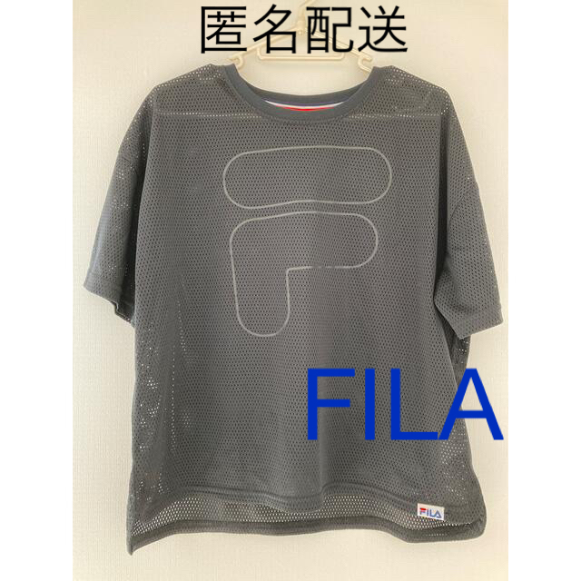 FILA(フィラ)のFIRA 黒Tシャツ　メッシュ　Mサイズ レディースのトップス(Tシャツ(半袖/袖なし))の商品写真