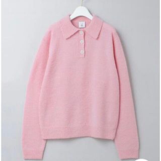 ロク(6 (ROKU))の完売品　6 roku COLLAR KNIT ニット ピンク(ニット/セーター)