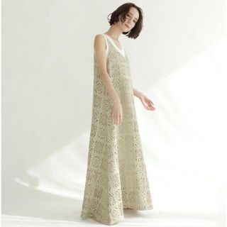 トゥデイフル(TODAYFUL)のlouren lace camisole onepiece（beige）(ロングワンピース/マキシワンピース)