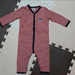 プチバトー(PETIT BATEAU)の美品　プチバトー　ロンパース　80(ロンパース)