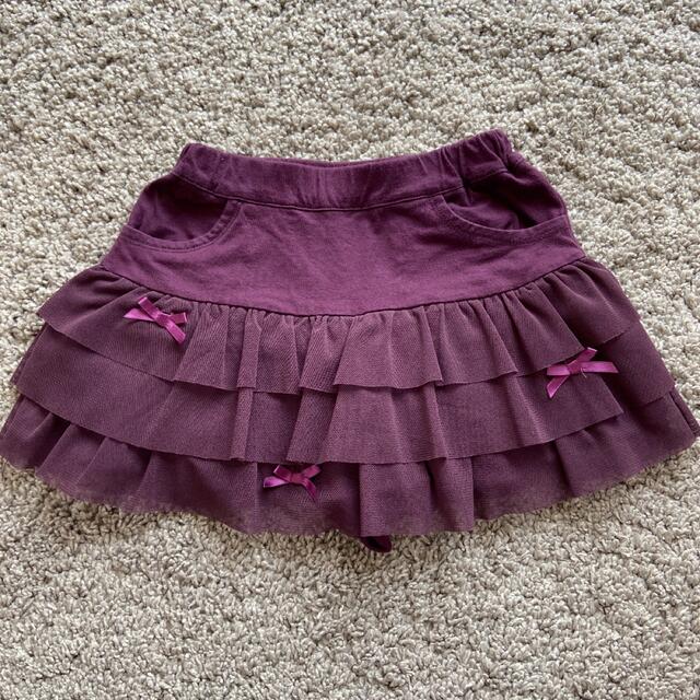 BeBe(ベベ)のbebe ３段フリル　キュロット スカート  キッズ/ベビー/マタニティのキッズ服女の子用(90cm~)(スカート)の商品写真