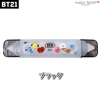 ビーティーイシビル(BT21)のBT21 修正テープ&テープのり ブラック(消しゴム/修正テープ)