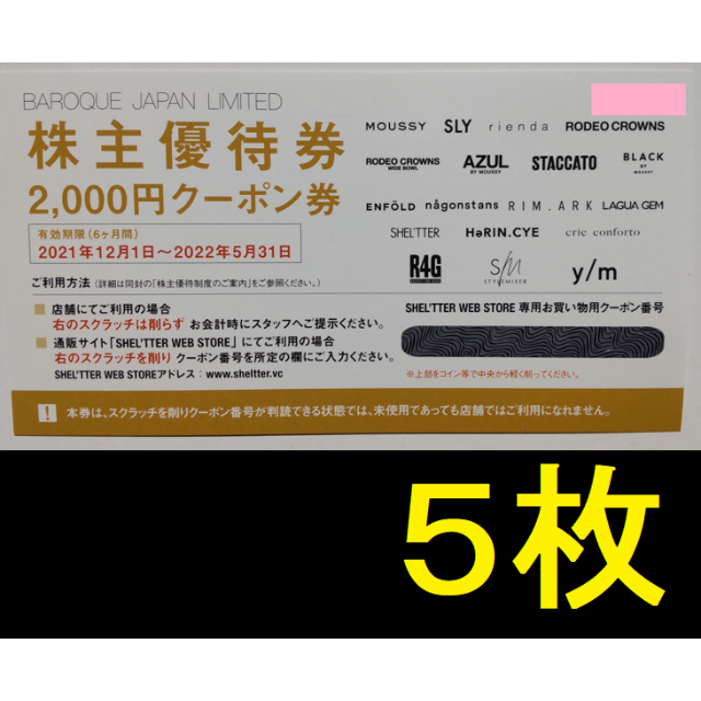 バロックジャパン 株主優待券 10000円分 2022年5月期限 | cao.com.ec