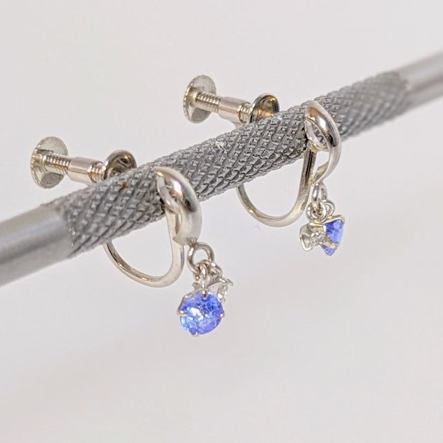 タンザナイト イヤリング K14WG ニッケルフリー 美品