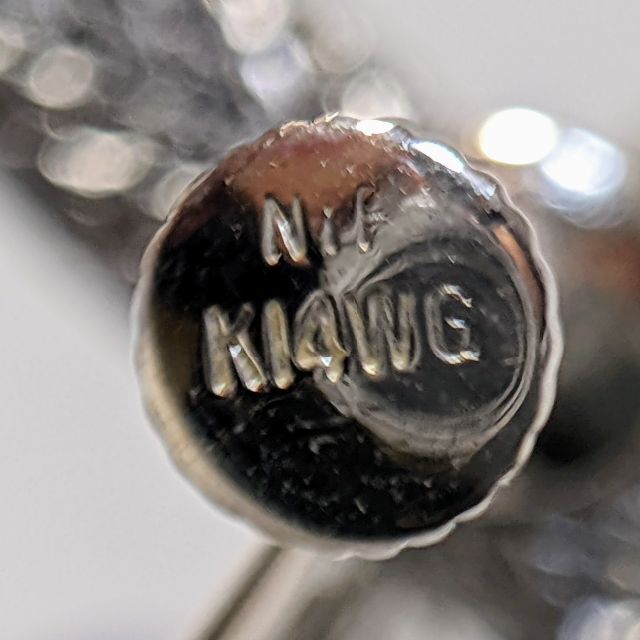 タンザナイト イヤリング K14WG ニッケルフリー 美品