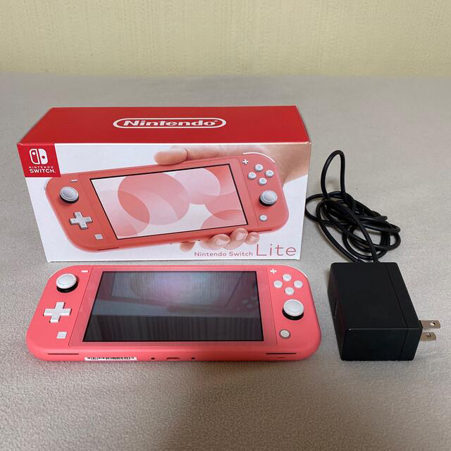 Nintendo Switch Lite 充電器 箱付 コーラルピンク 美品-