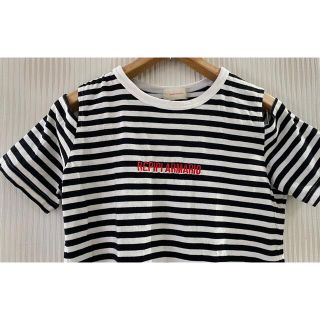 レピピアルマリオ(repipi armario)のレピピアルマリオ Mサイズ 肩あきボーダーTシャツ(Tシャツ/カットソー)