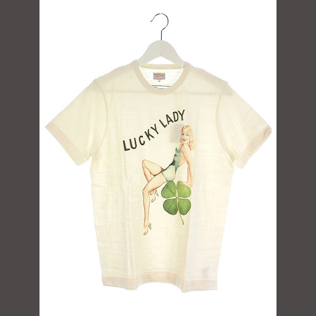 THE REAL McCOY'S(ザリアルマッコイズ)のザリアルマッコイズ Tシャツ プリント バーガスガール ラッキーレディ 36 メンズのトップス(Tシャツ/カットソー(半袖/袖なし))の商品写真
