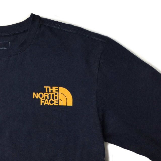 THE NORTH FACE(ザノースフェイス)のノースフェイス 長袖 US限定 バックプリント 袖ロゴ(XXL)紺 180902 メンズのトップス(Tシャツ/カットソー(七分/長袖))の商品写真