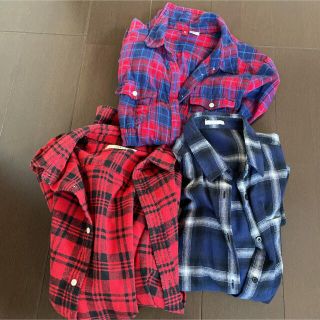 グローバルワーク(GLOBAL WORK)の長袖チェック柄シャツ　まとめ売り(シャツ/ブラウス(長袖/七分))