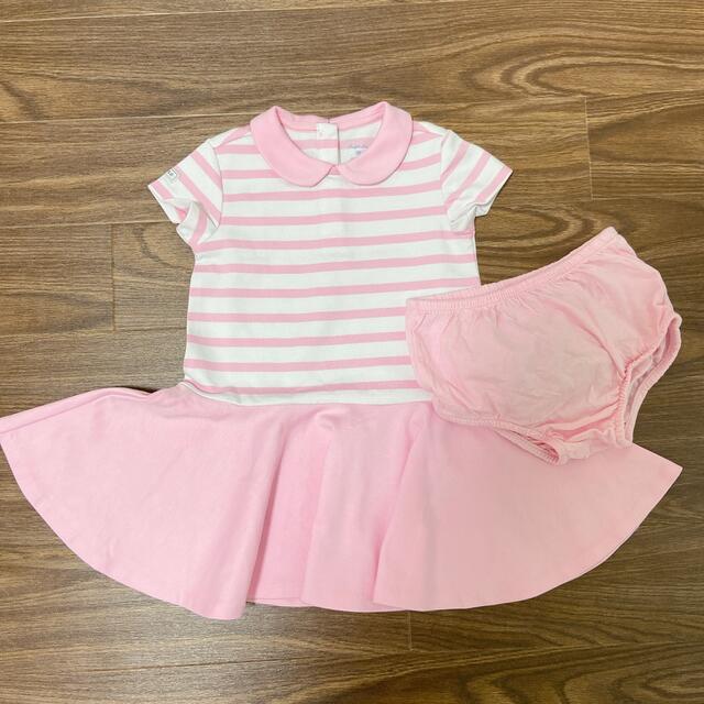 Ralph Lauren(ラルフローレン)の未使用　ラルフローレン  ワンピース　ブルマ付 キッズ/ベビー/マタニティのベビー服(~85cm)(ワンピース)の商品写真