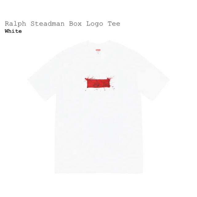 Supreme(シュプリーム)のsupreme Ralph Steadman Box Logo XL 白 メンズのトップス(Tシャツ/カットソー(半袖/袖なし))の商品写真