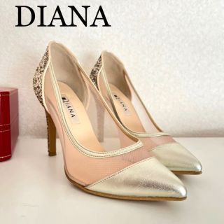 ダイアナ(DIANA)のDIANA シルバーゴールド　ハイヒール　キラキラ×シースルーメッシュ　パーティ(ハイヒール/パンプス)