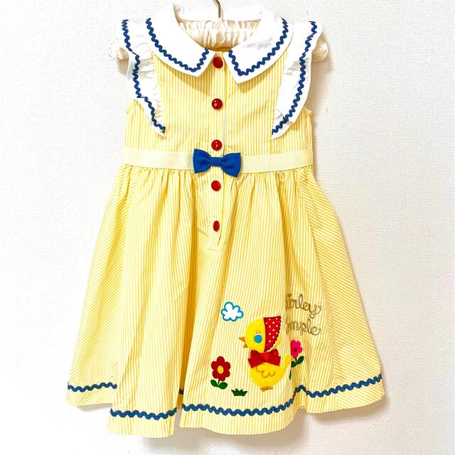 キッズ服女の子用(90cm~)ひよこちゃん　ワンピース  シャーリーテンプル