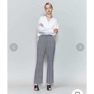 ロク(6 (ROKU))の＜6(ROKU)＞CHIDORI JACQUARD PANTS タグ付き　美品(カジュアルパンツ)